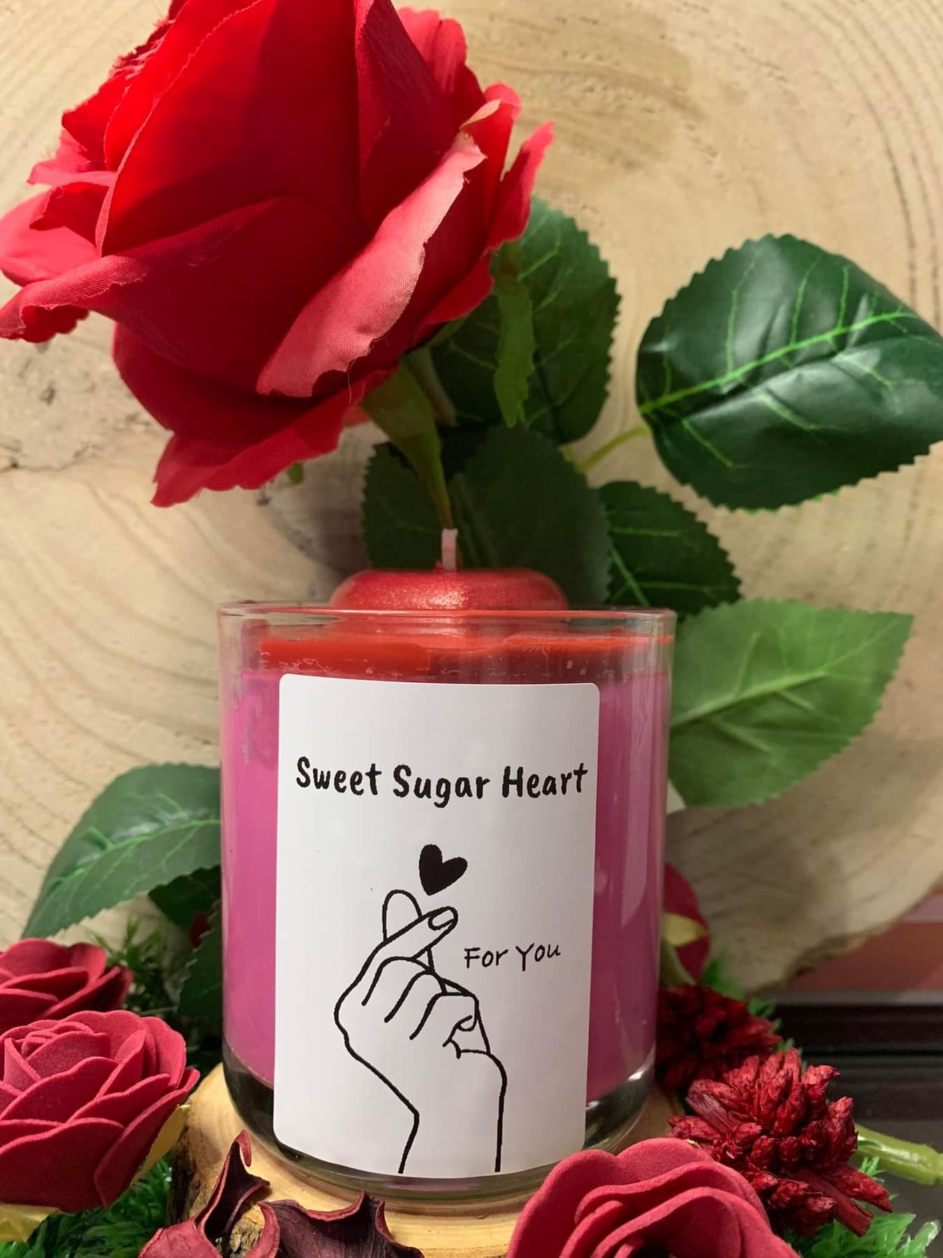 Sweet Sugar Heart candle