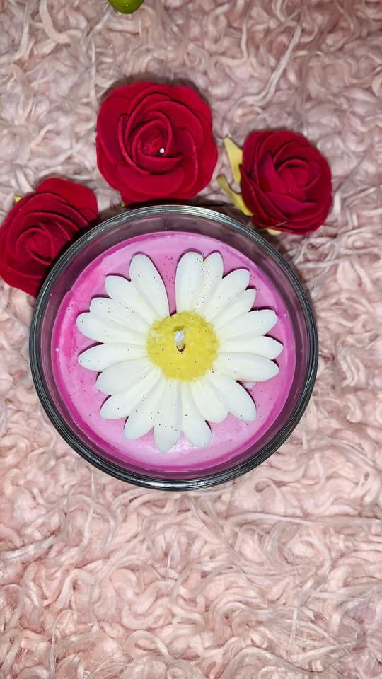 Flower power candle